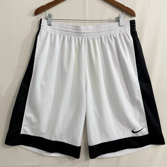 Nike Fastbreak Men's White/Black 10" Basketball Shorts 641421-100, X-Large - Picture 1 of 11
